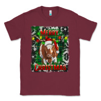 Burgundy merry christmas longhorn cow Classic Tee - RanaPortraitStore