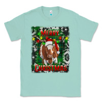 Seafoam merry christmas longhorn cow Classic Tee - RanaPortraitStore