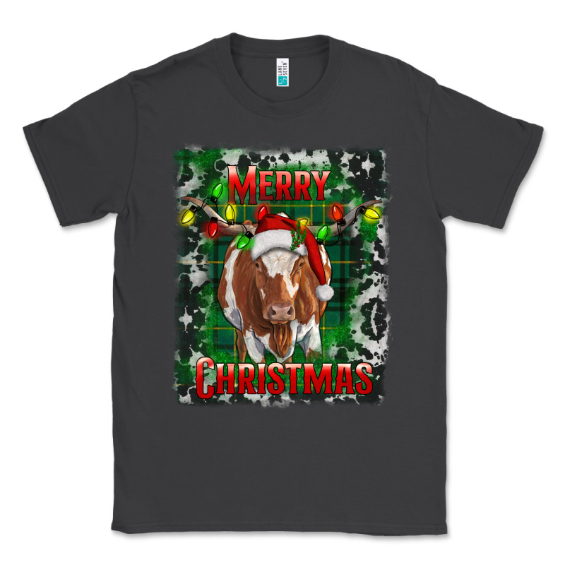 Merry Christmas Longhorn Cow Classic Tee by RanaPortraitStore | Teevron