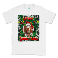 White merry christmas longhorn cow Classic Tee - RanaPortraitStore