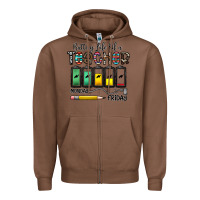 Chestnut battery life of a teacher monday friday Zipper Hoodie - CowhideDigitalArt