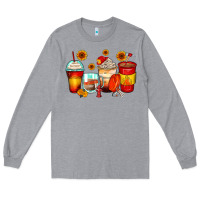 Heather Grey firefighter coffee cups Long Sleeve Tee - Zillion Design Studio