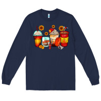 Navy firefighter coffee cups Long Sleeve Tee - Zillion Design Studio