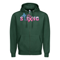 Sports Green strong with cross ribbon Zipper Hoodie - HRA Design Shop