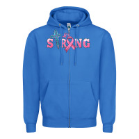 True Royal strong with cross ribbon Zipper Hoodie - HRA Design Shop