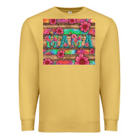 Antique Gold mama with tie dye and flowers Premium Sweatshirt - Artiststas