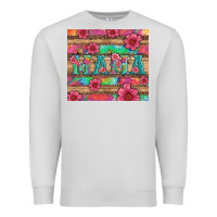 Dove Grey mama with tie dye and flowers Premium Sweatshirt - Artiststas