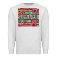 Oatmeal Heather mama with tie dye and flowers Premium Sweatshirt - Artiststas