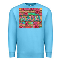 Mama With Tie Dye And Flowers Premium Sweatshirt | Teevron