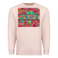 Pale Pink mama with tie dye and flowers Premium Sweatshirt - Artiststas