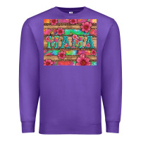 Purple mama with tie dye and flowers Premium Sweatshirt - Artiststas