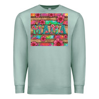 Seafoam mama with tie dye and flowers Premium Sweatshirt - Artiststas