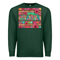 Sports Green mama with tie dye and flowers Premium Sweatshirt - Artiststas