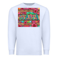 White mama with tie dye and flowers Premium Sweatshirt - Artiststas