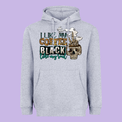 I Like My Coffee Black Like My Soul Heavyweight Hoodie Designed By Jasminsmagicworld