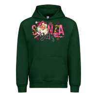 Forest Green Santa Baby Pink Christmas Urban Hoodie - MaliasSmallBusiness