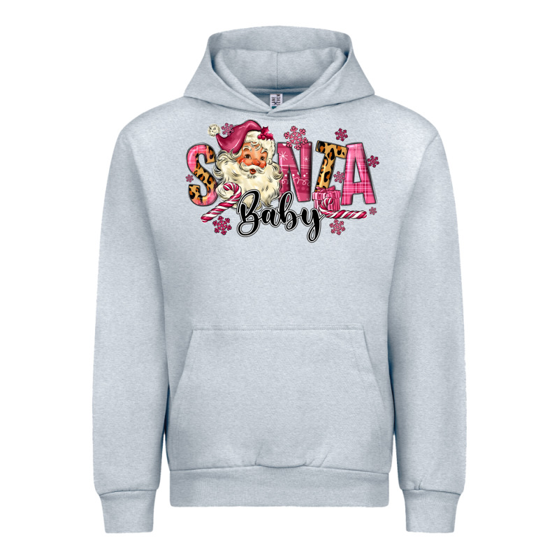 Santa Baby Pink Christmas Urban Hoodie by MaliasSmallBusiness | Teevron