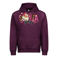 Mauve Wine Santa Baby Pink Christmas Urban Hoodie - MaliasSmallBusiness