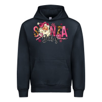 Navy Santa Baby Pink Christmas Urban Hoodie - MaliasSmallBusiness