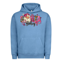 Pigment Pebble Blue Santa Baby Pink Christmas Urban Hoodie - MaliasSmallBusiness
