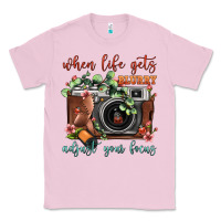 Bubblegum Pink When Life Gets Blurry Adjust Your Focus Vintage Camera Classic Tee - FaDigitalArtStudio