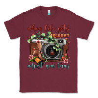 Burgundy When Life Gets Blurry Adjust Your Focus Vintage Camera Classic Tee - FaDigitalArtStudio