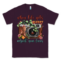 Plum When Life Gets Blurry Adjust Your Focus Vintage Camera Classic Tee - FaDigitalArtStudio