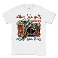 White When Life Gets Blurry Adjust Your Focus Vintage Camera Classic Tee - FaDigitalArtStudio