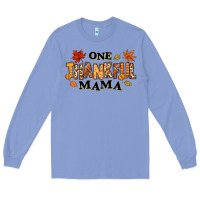 Colony Blue one thankful mama Long Sleeve Tee - texasbilliewilder