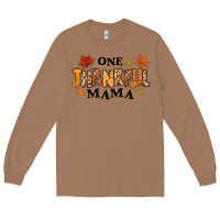 Toasted Coconut one thankful mama Long Sleeve Tee - texasbilliewilder
