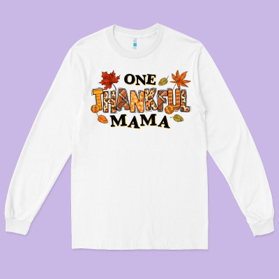 One Thankful Mama Long Sleeve Tee Designed By Texasbilliewilder
