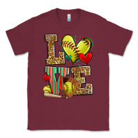 Burgundy love softball Classic Tee - Zillion Design Studio