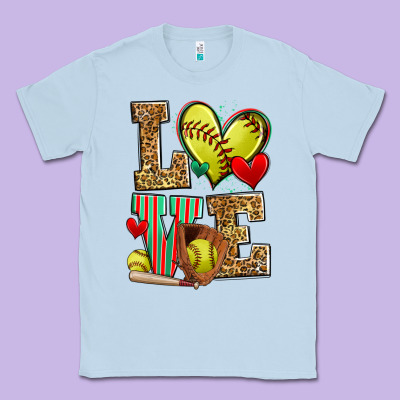 Love Softball Classic Tee Designed By Zillion Design Studio