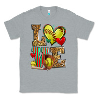 Heather Grey love softball Classic Tee - Zillion Design Studio
