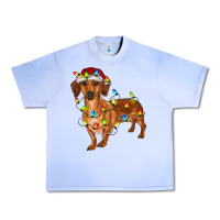 Grape Ice Dachshund Christmas Lights Urban Heavy Tee - RanaPortraitStore