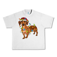 Lunar Rock Dachshund Christmas Lights Urban Heavy Tee - RanaPortraitStore