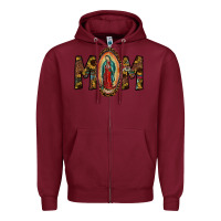 Burgundy mom Zipper Hoodie - SublimationCraftShop