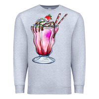 Heather Grey milkshake Premium Sweatshirt - AdoDesignShop
