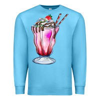 Ocean Blue milkshake Premium Sweatshirt - AdoDesignShop