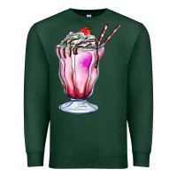 Sports Green milkshake Premium Sweatshirt - AdoDesignShop