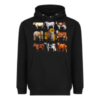 Black western cowsand sunflowers Heavyweight Hoodie - AdoDesignShop