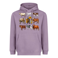 Lavender western cowsand sunflowers Heavyweight Hoodie - AdoDesignShop