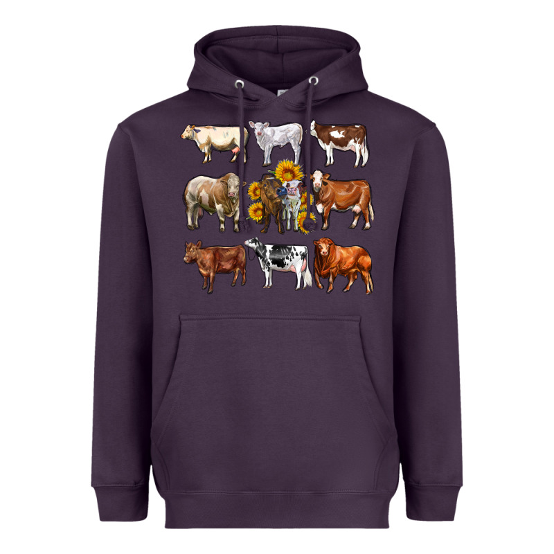 Western Cowsand Sunflowers Heavyweight Hoodie by AdoDesignShop | Teevron