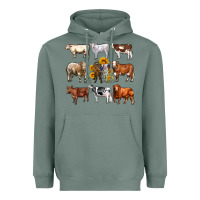 Sage western cowsand sunflowers Heavyweight Hoodie - AdoDesignShop
