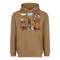 Toasted Coconut western cowsand sunflowers Heavyweight Hoodie - AdoDesignShop