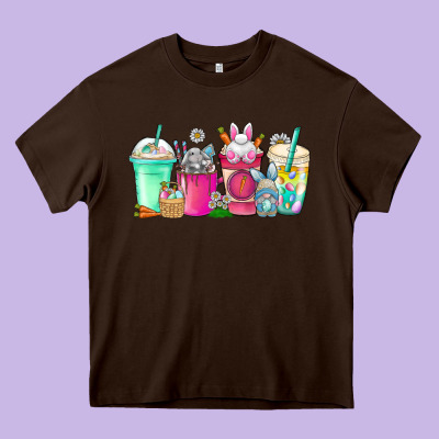 Easter Day Coffee Heavy Core Tee Designed By Cowhidedigitalart