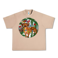 Burro Dachshund Christmas Tree Urban Heavy Tee - RanaPortraitStore