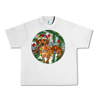 Lunar Rock Dachshund Christmas Tree Urban Heavy Tee - RanaPortraitStore