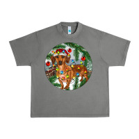 Tornado Dachshund Christmas Tree Urban Heavy Tee - RanaPortraitStore