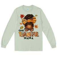Matcha one thankful mama afro messy bun Long Sleeve Tee - texasbilliewilder